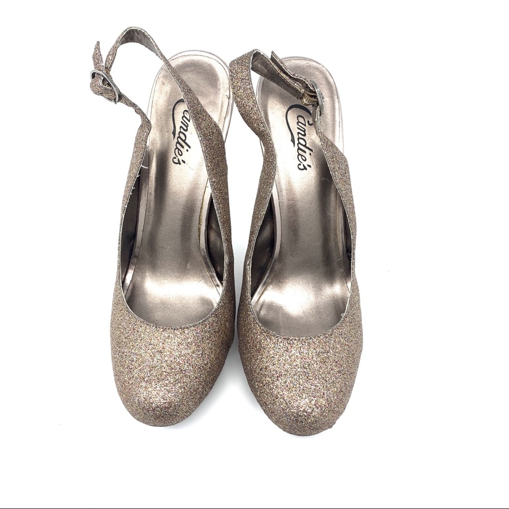 Candies 🍭 Rose Gold Glitter High Heel Shoes